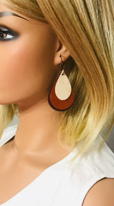 Triple Layred Genuine Leather Earrings - E19-646