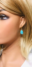 Load image into Gallery viewer, Genuine Gemstone Drop Earrings - E19-662