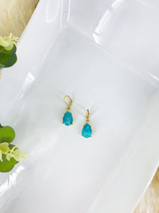 Genuine Gemstone Drop Earrings - E19-662