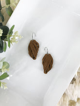 Load image into Gallery viewer, Brown Suede Leather Earrings - E19-683