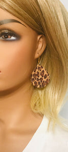 Baby Cheetah Cork Leather Earrings - E19-687