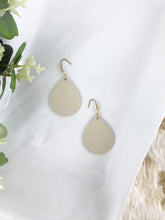 Load image into Gallery viewer, Gold On Beige Metallic Camo Leather Earrings - E19-712
