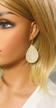 Load image into Gallery viewer, Gold On Beige Metallic Camo Leather Earrings - E19-712