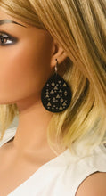 Load image into Gallery viewer, Genuine Black Leather Earrings - E19-772