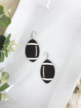 Load image into Gallery viewer, Genuine Brown Leather Football Earrings - E19-777