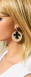 Faux Leather and Cork Earrings - E19-781