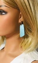 Load image into Gallery viewer, Turquoise Cork Leather Earrings - E19-825