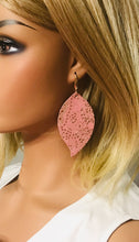 Load image into Gallery viewer, Rose Gold Genuine Leather Earrings - E19-880
