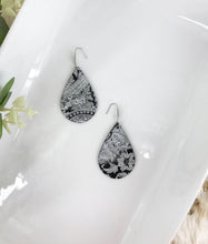 Load image into Gallery viewer, Black and White Genuine Leather Earrings - E19-911
