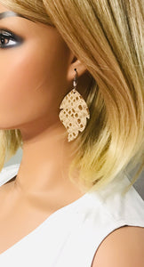 Rose Gold Genuine Leather Earrings - E19-915