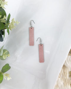Genuine Pink Leather Earrings - E19-921