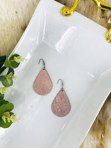 Rose Gold Leather Earrings - E19-970