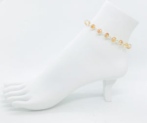 Abacus Gold Glass Bead Anklet