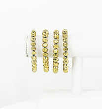 Load image into Gallery viewer, Metallic Gold Glass Bead Stretchy Bracelet