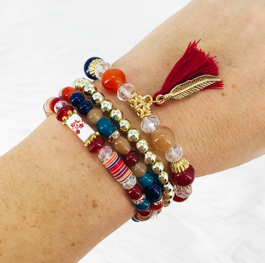 Stackable Multi-Layered Stretch Bracelets - B128