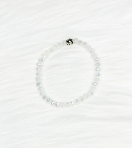 Glass Bead Stretchy Bracelet - B1296
