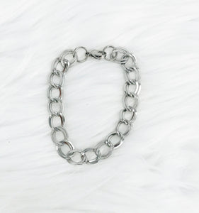 Stainless Steel Double Link Chain Bracelet - B1421