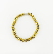 Load image into Gallery viewer, Metallic Copper Glass Bead Stretchy Bracelet - B1534
