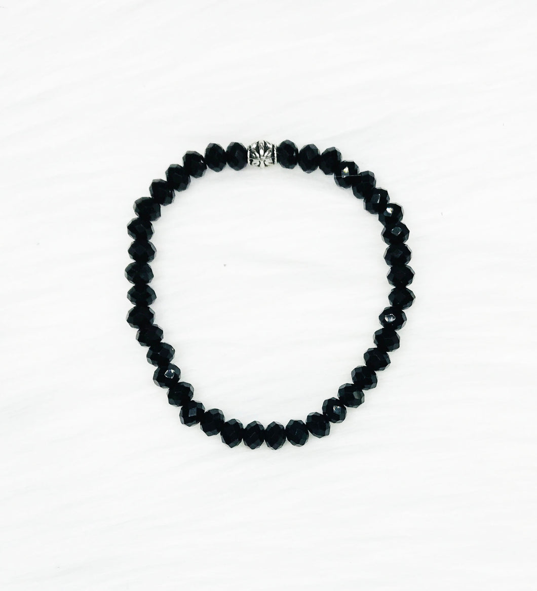 Glass Bead Stretchy Bracelet - B1552