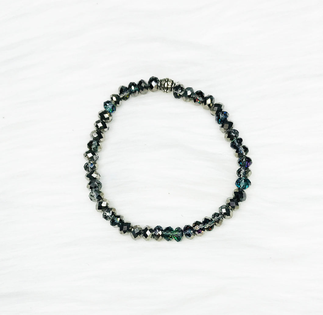 Glass Bead Stretchy Bracelet - B1553