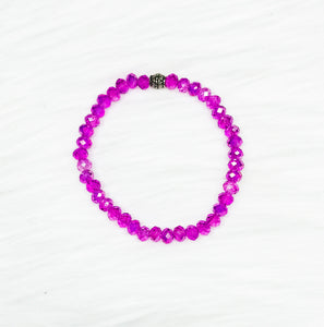 Glass Bead Stretchy Bracelet - B1560