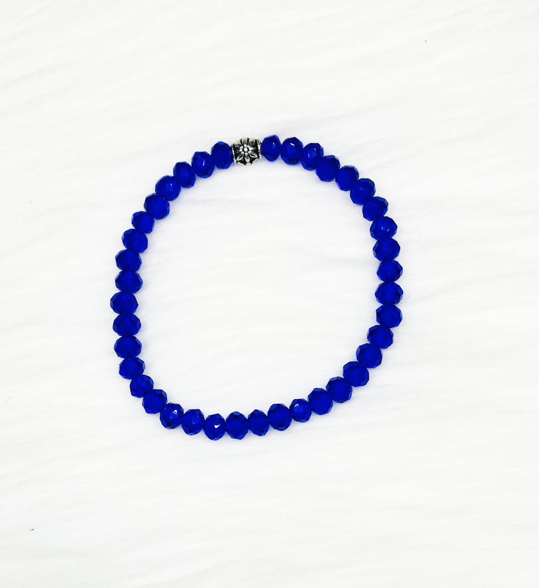 Glass Bead Stretchy Bracelet - B1562