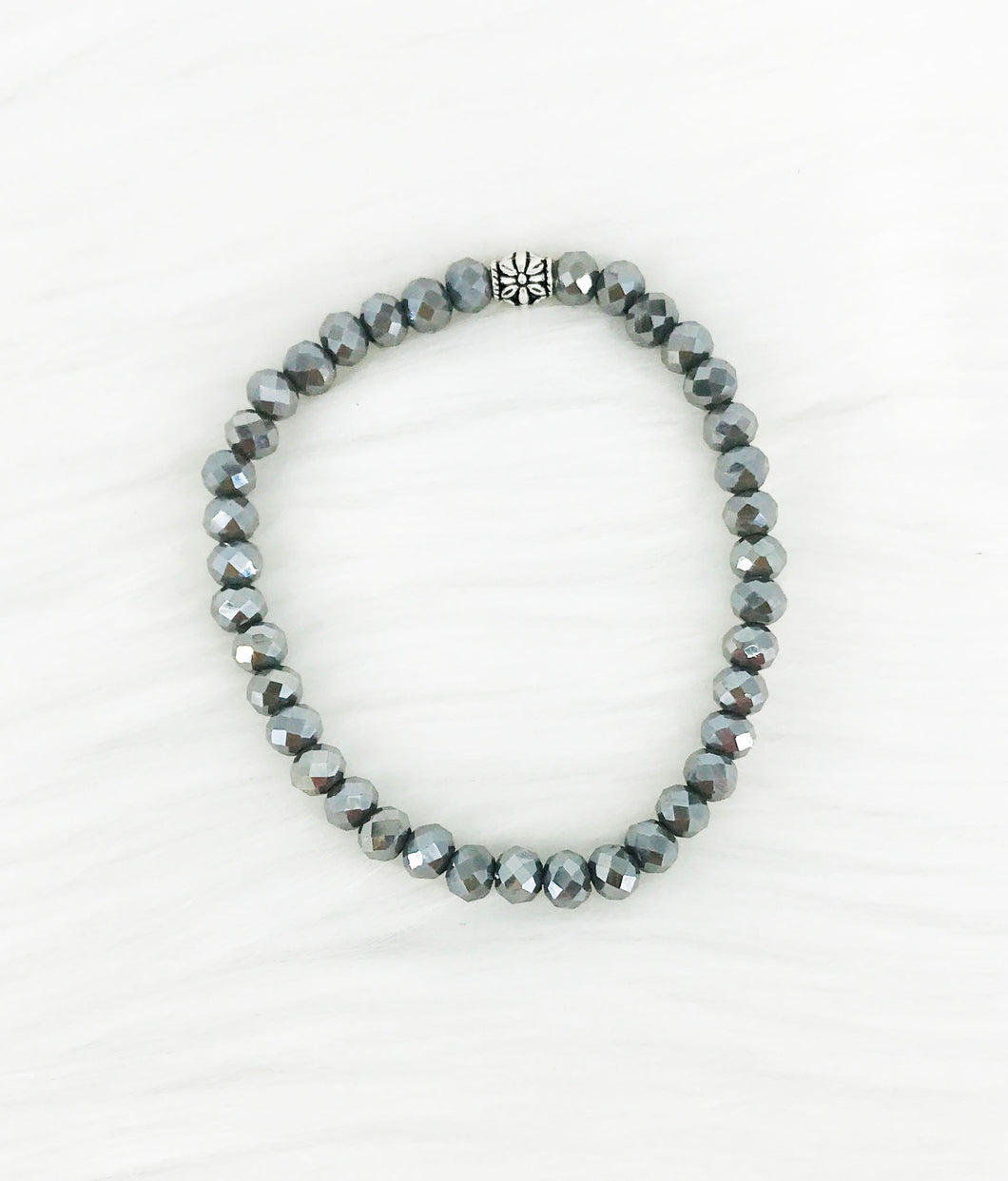 Glass Bead Stretchy Bracelet - B1607