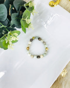 Amazonite Gemstone Stretchy Bracelet - B1773