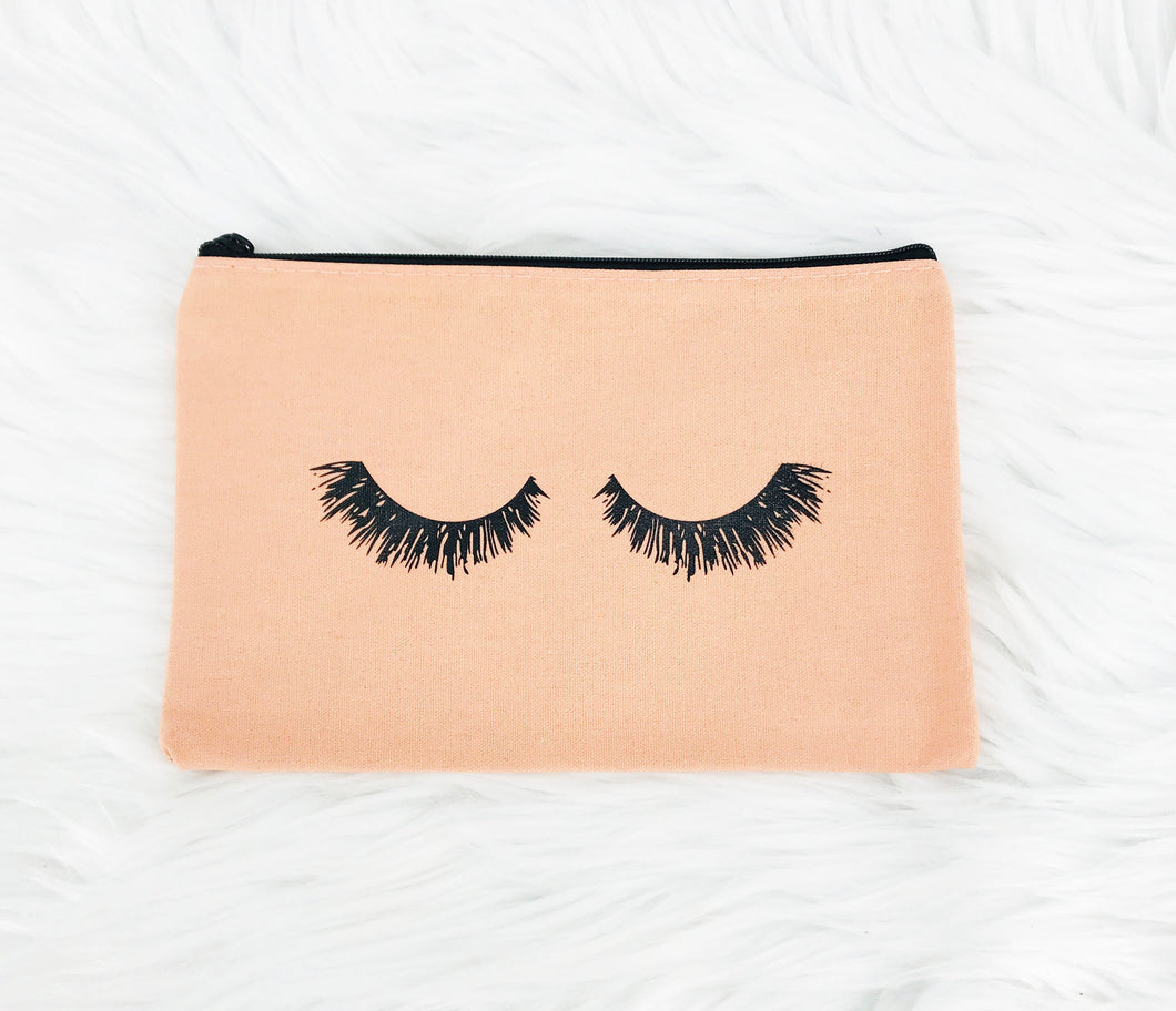 Pink Eyelash Cosmetic Bag - C102