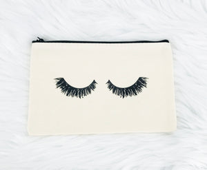Beige Eyelash Cosmetic Bag - C105