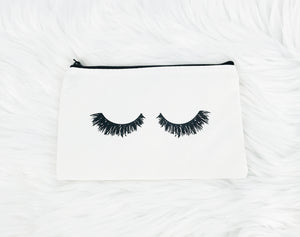White Eyelash Cosmetic Bag - C108