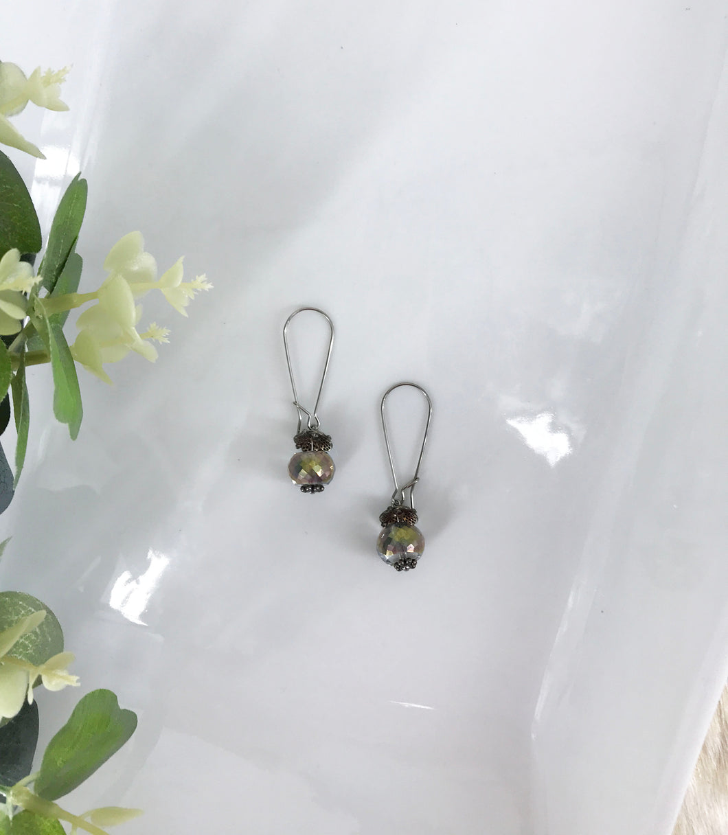 Glass Bead Earrings - E142