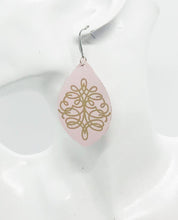 Load image into Gallery viewer, Genuine Baby Pink Leather Earrings - E19-082