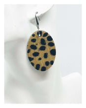 Load image into Gallery viewer, Hair On Beige Cheetah Leather Earrings - E19-092