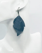 Load image into Gallery viewer, Denim Metallic Camo Leather Earrings - E19-1015