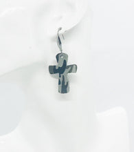 Load image into Gallery viewer, Jungle Gray Camo Leather Earrings - E19-1046