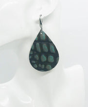Load image into Gallery viewer, Brown and Turquoise Genuine Leather Earrings - E19-1047