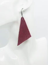 Load image into Gallery viewer, Crimson Dazzle Leather Earrings - E19-1048