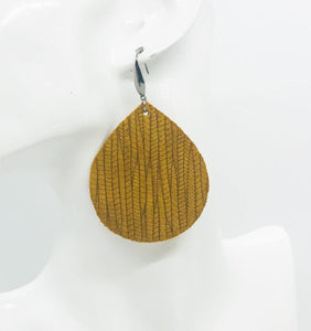 Dijon Mustard Leather Earrings - E19-1051