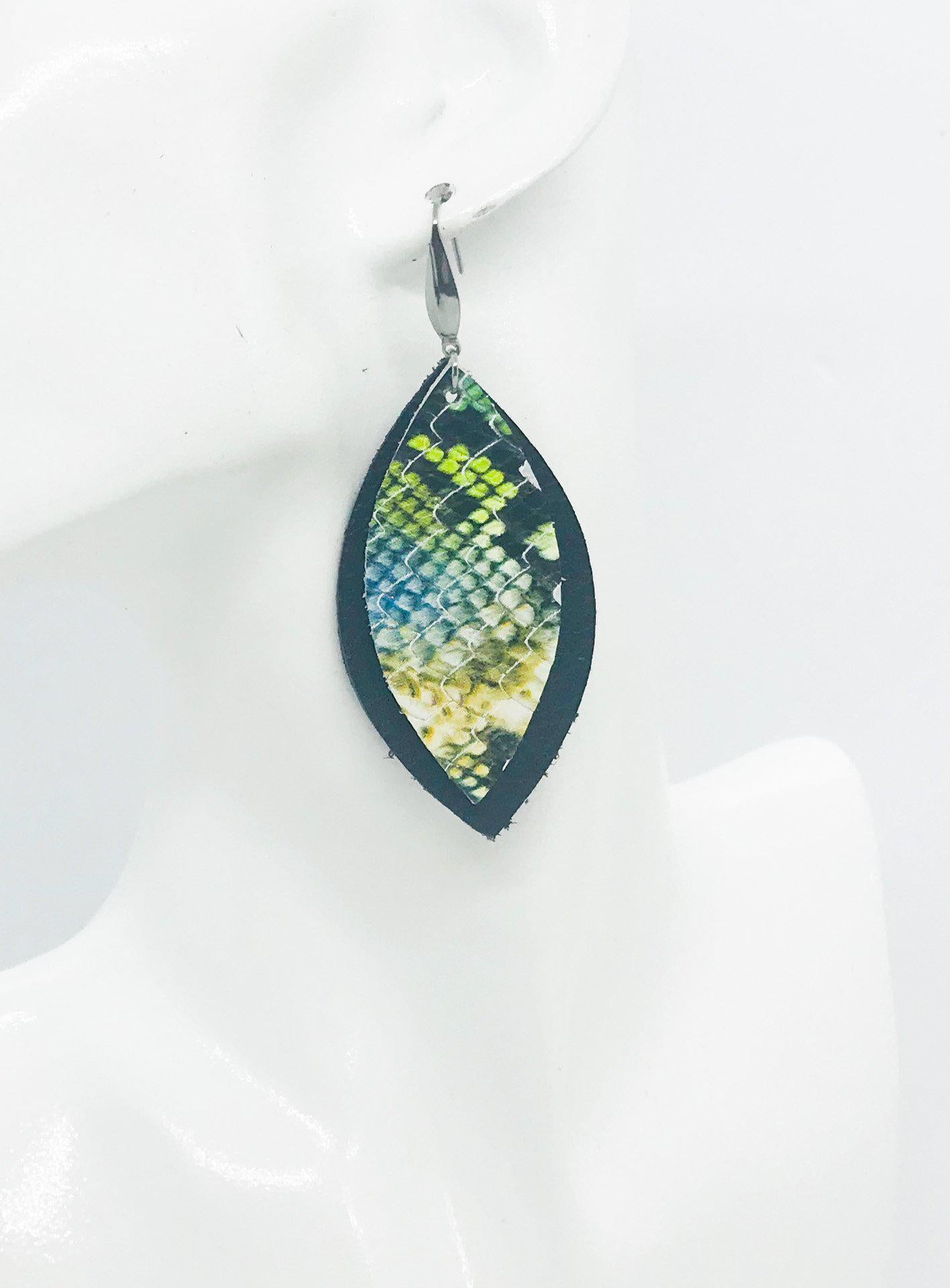 Layered Genuine Leather Earrings - E19-1062