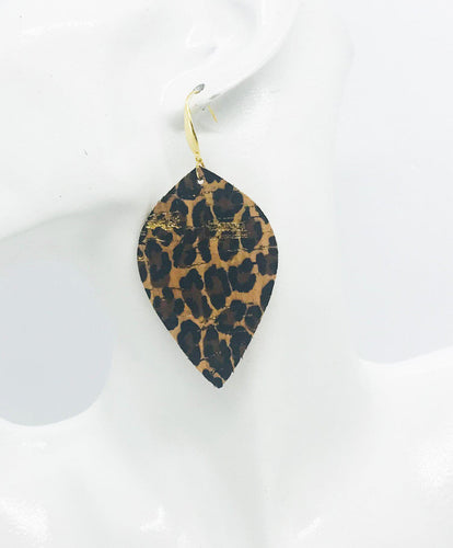 Baby Cheetah Cork Leather Earrings - E19-1065