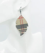 Load image into Gallery viewer, Preppy Plaid Leather Earrings - E19-1084