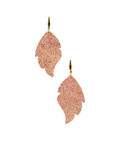 Load image into Gallery viewer, Rose Gold Leather Earrings - E19-1094