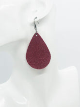 Load image into Gallery viewer, Crimson Dazzle Leather Earrings - E19-1102
