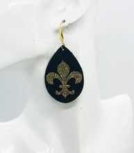 Load image into Gallery viewer, Saint&#39;s Themed Leather Earrings - E19-1125