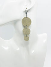 Load image into Gallery viewer, Champagne Dazzle Leather Earrings - E19-1129
