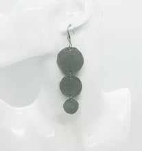 Load image into Gallery viewer, Taupe Dazzle Leather Earrings - E19-1139