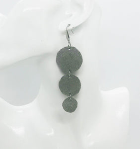 Taupe Dazzle Leather Earrings - E19-1139