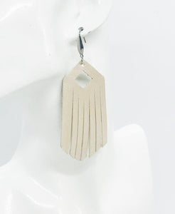 Champagne Leather Earrings - E19-1152