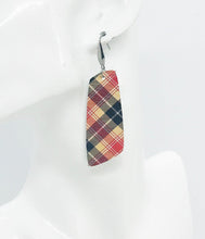Load image into Gallery viewer, Tartan Plaid Leather Earrings - E19-1158